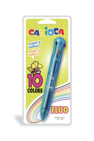 BOLIGRAFO CARIOCA MAXI FLUO 10 COLORES BLISTER 1 UD