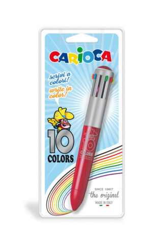 BOLIGRAFOS CARIOCA MAXI 10 COLORES BLISTER 1 UD